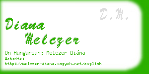 diana melczer business card